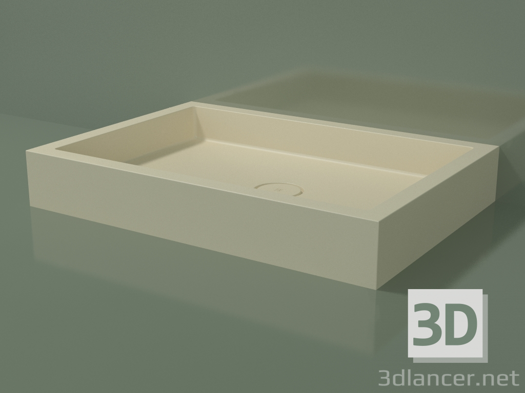 modello 3D Piatto doccia Alto (30UA0118, Bone C39, 100x70 cm) - anteprima