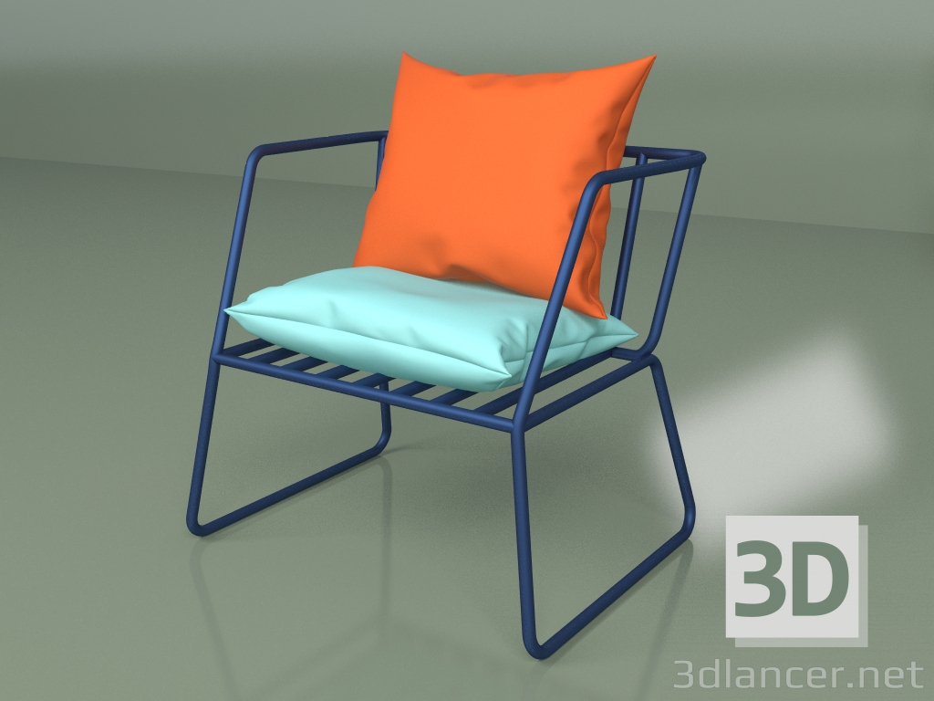 3d model Sillón de Varya Schuka (azul) - vista previa