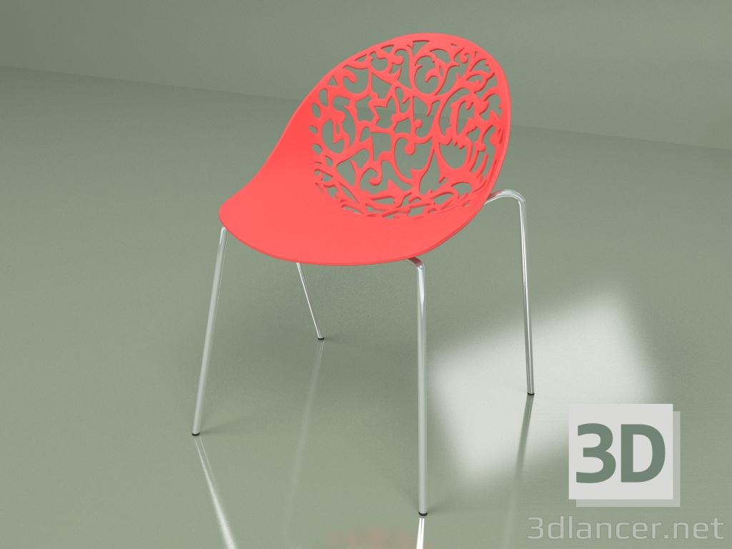 3d model Silla Aurora 1 (roja) - vista previa