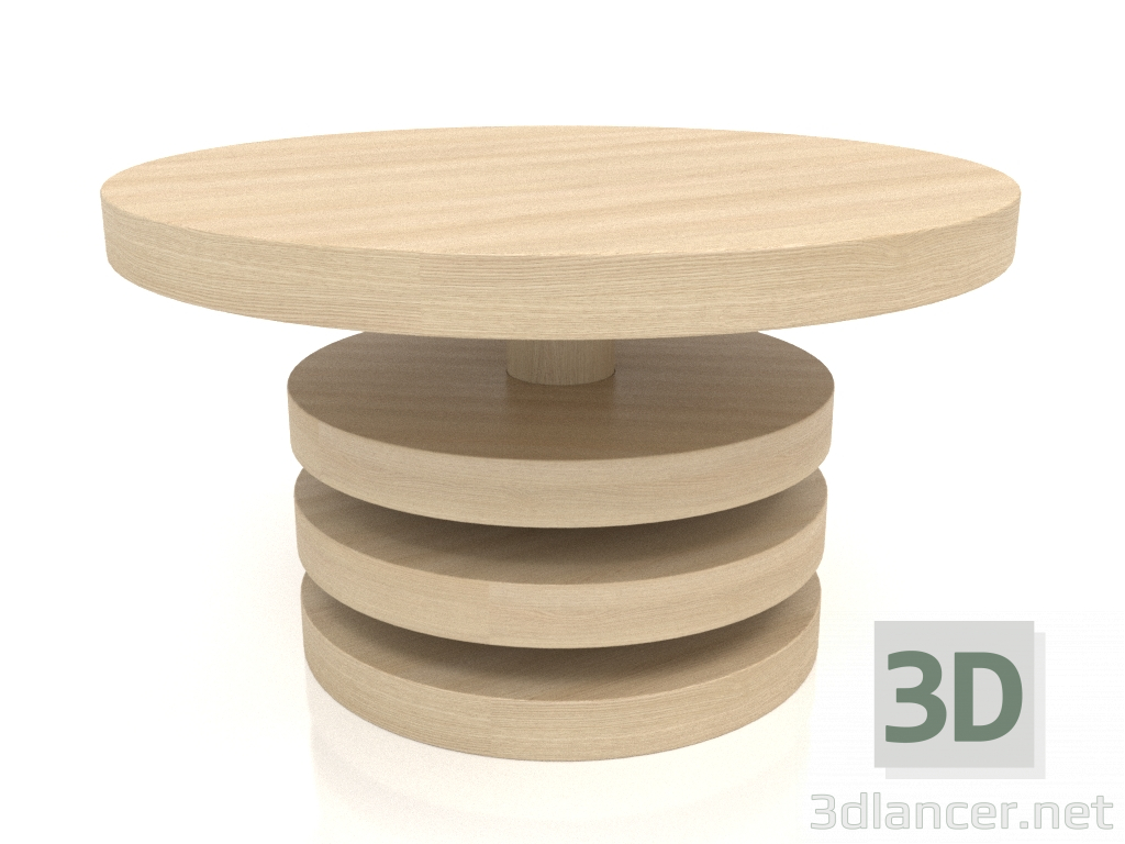 3d model Mesa de centro JT 04 (D=700x400, madera blanca) - vista previa