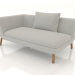 3d model End sofa module 156 with an armrest on the left (wooden legs) - preview