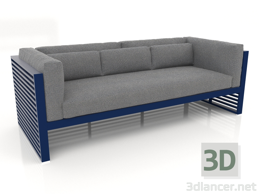 3d model Sofá 3 plazas (Azul noche) - vista previa