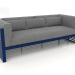 3d model 3-seater sofa (Night blue) - preview