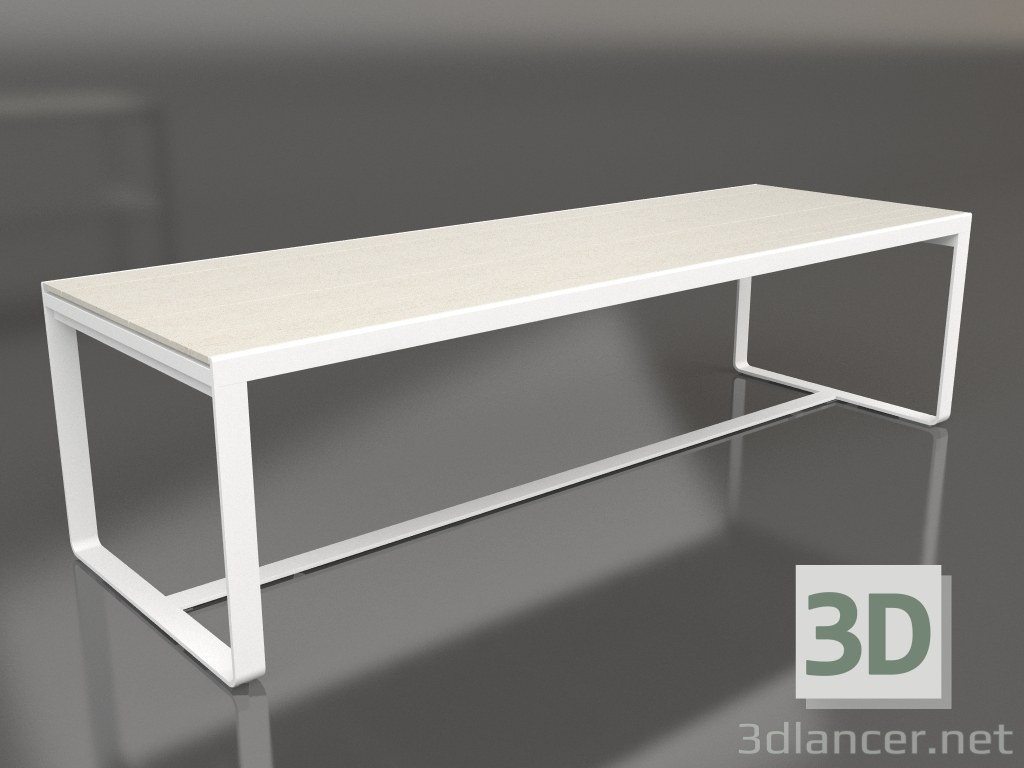 3d model Mesa de comedor 270 (DEKTON Danae, Blanco) - vista previa