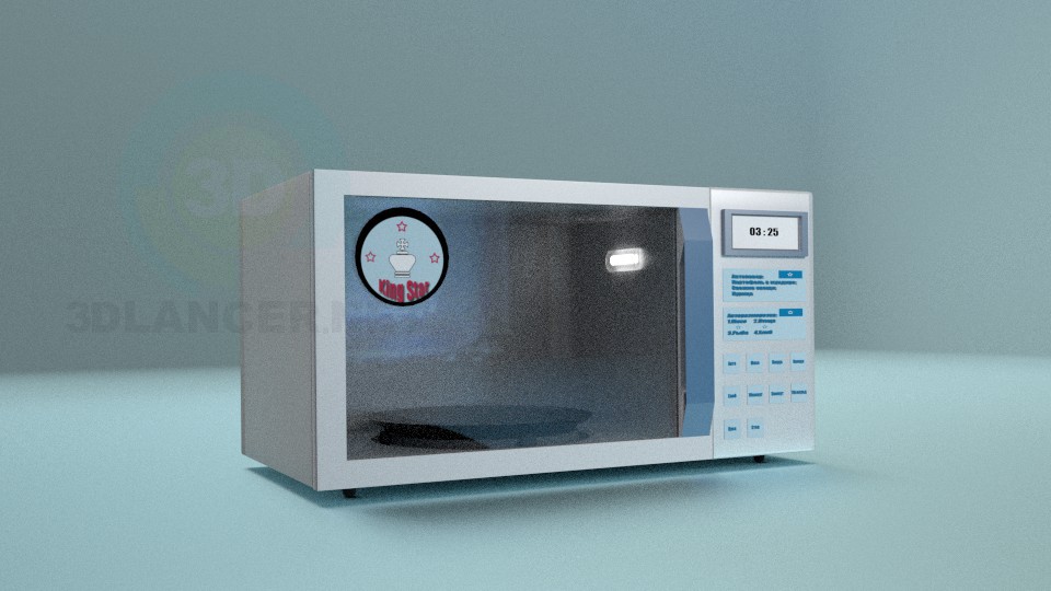 3d model Horno de microondas - vista previa