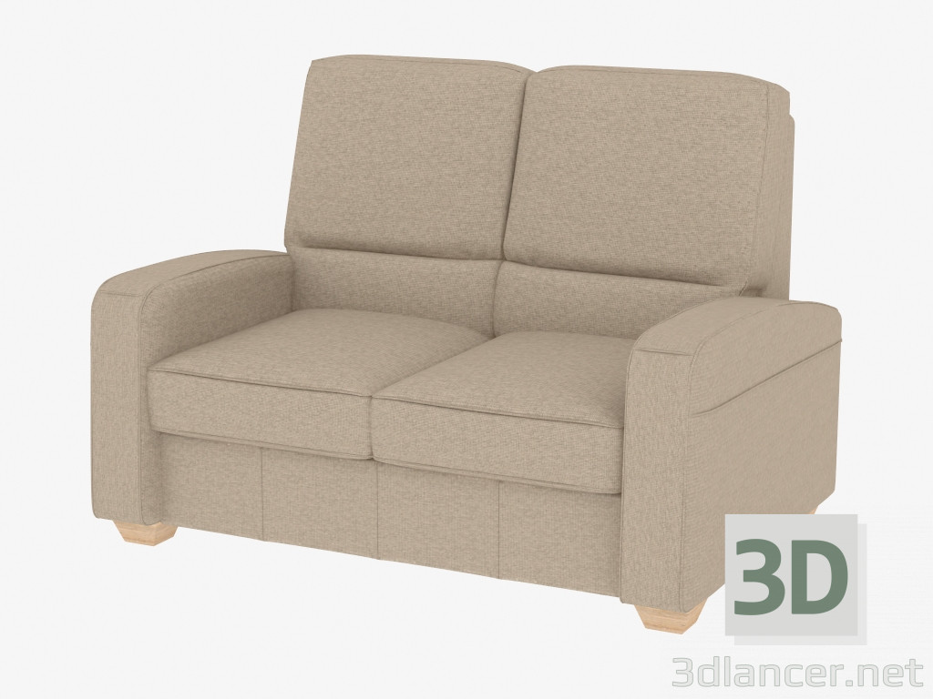 3d model Sofá moderno doble - vista previa