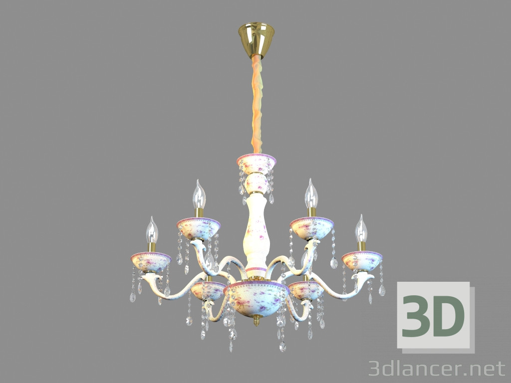 modello 3D Lampadario A6613LM-6GO - anteprima