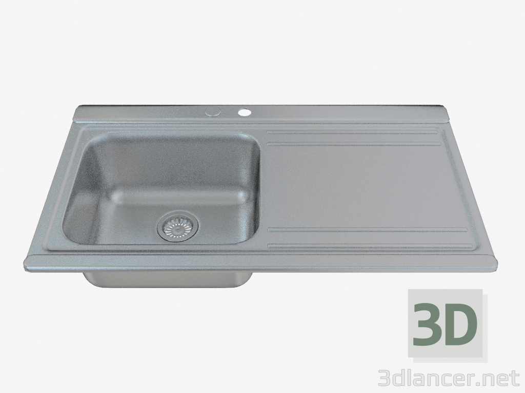 3d model Sonatina cocina fregadero de acero (ZAS-011L 90788) - vista previa