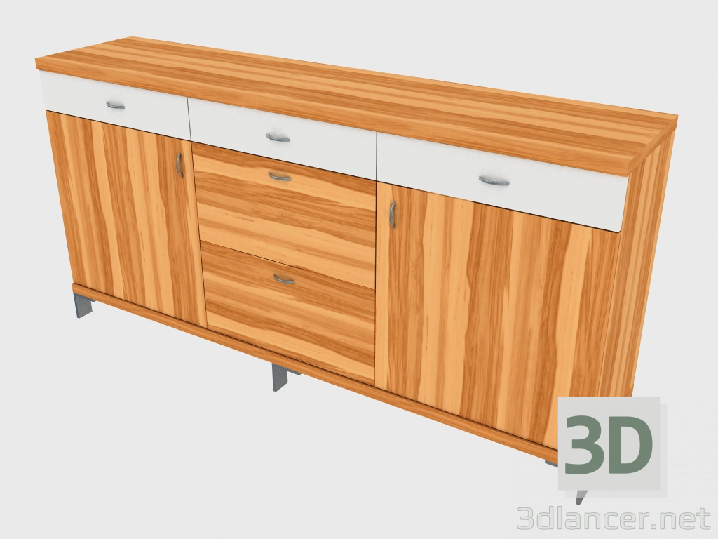 3d model Buffet de tres secciones (150-45-1) - vista previa