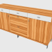 3D Modell Dreiteiliges Buffet (150-45-1) - Vorschau