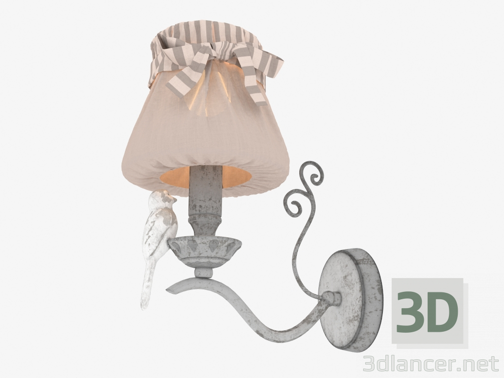 3D Modell Leuchter VOGEL (ARM013-01-W) - Vorschau