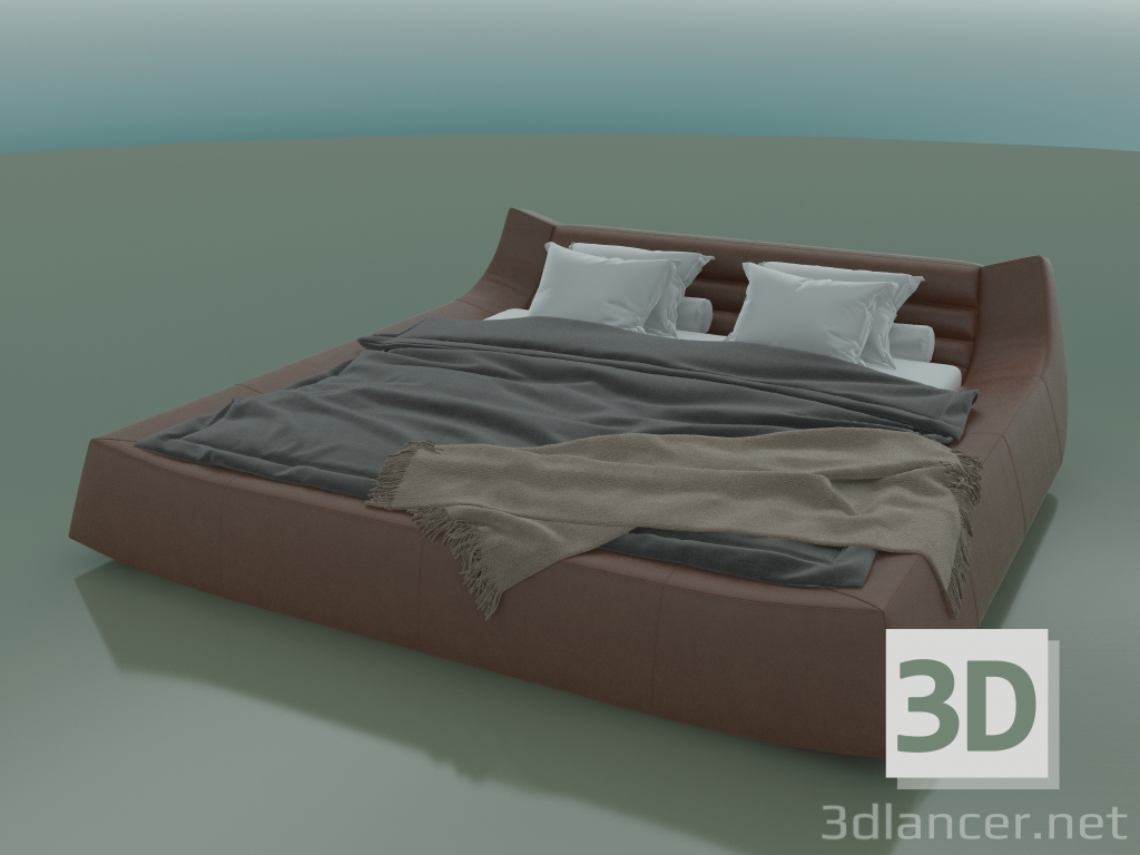 3D Modell Doppelbett Dionigi unter der Matratze 2000 x 2000 (2760 x 2850 x 760, 276DI-285) - Vorschau