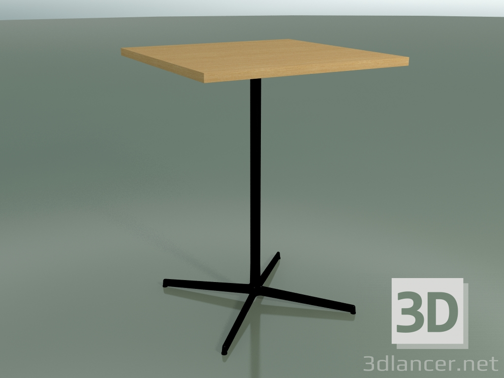 3D Modell Quadratischer Tisch 5570 (H 105,5 - 80 x 80 cm, natürliche Eiche, V39) - Vorschau