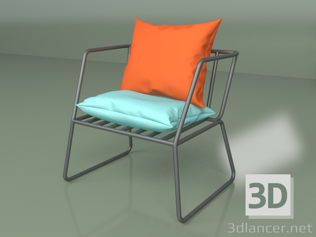 3d model Sillón de Varya Schuka (gris oscuro) - vista previa