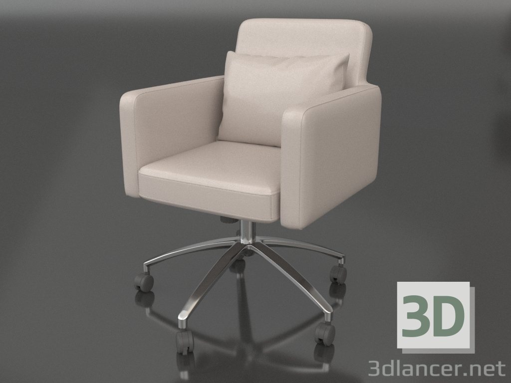 Modelo 3d Poltrona Winston (branca) - preview