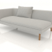 3d model End sofa module 186 with an armrest on the left (wooden legs) - preview