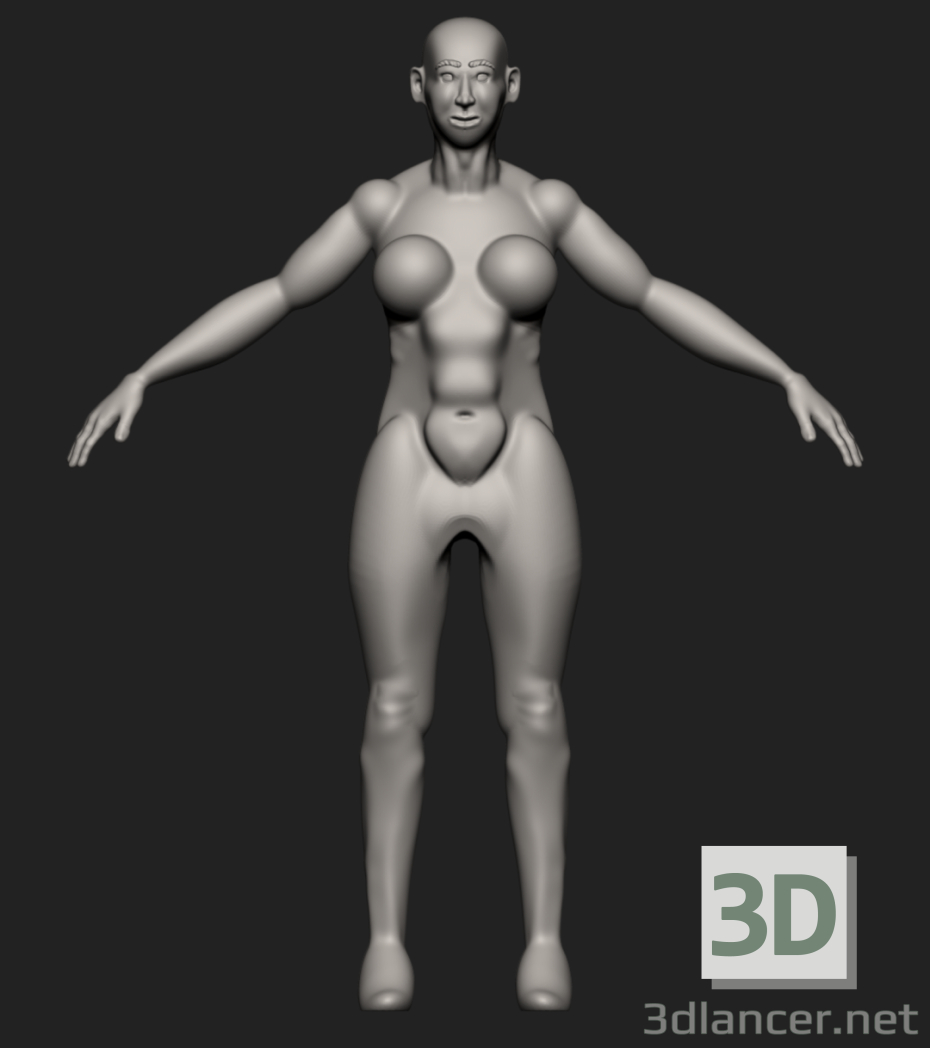 Modelo 3d Menina - preview