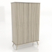 3d model Armario 4 1000x450x1650 mm (roble aclarado) - vista previa