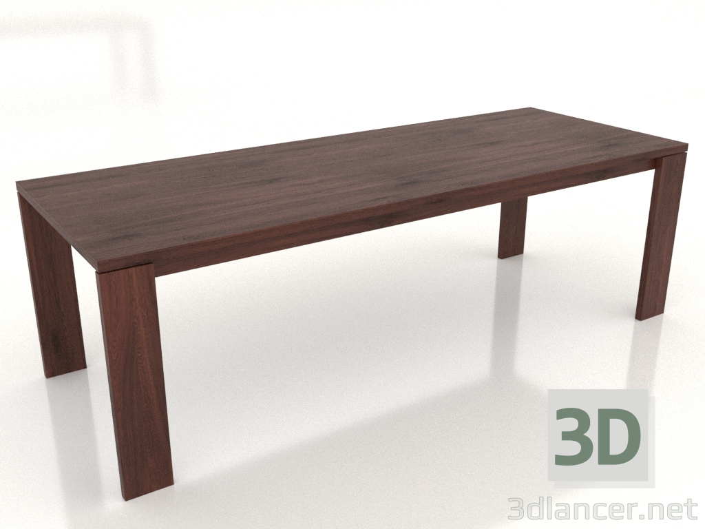 3D Modell Esstisch BLANK 2400x900x750 mm (Tabak-Eiche) - Vorschau