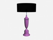 Lampe de table sur mauve violet lampe en céramique