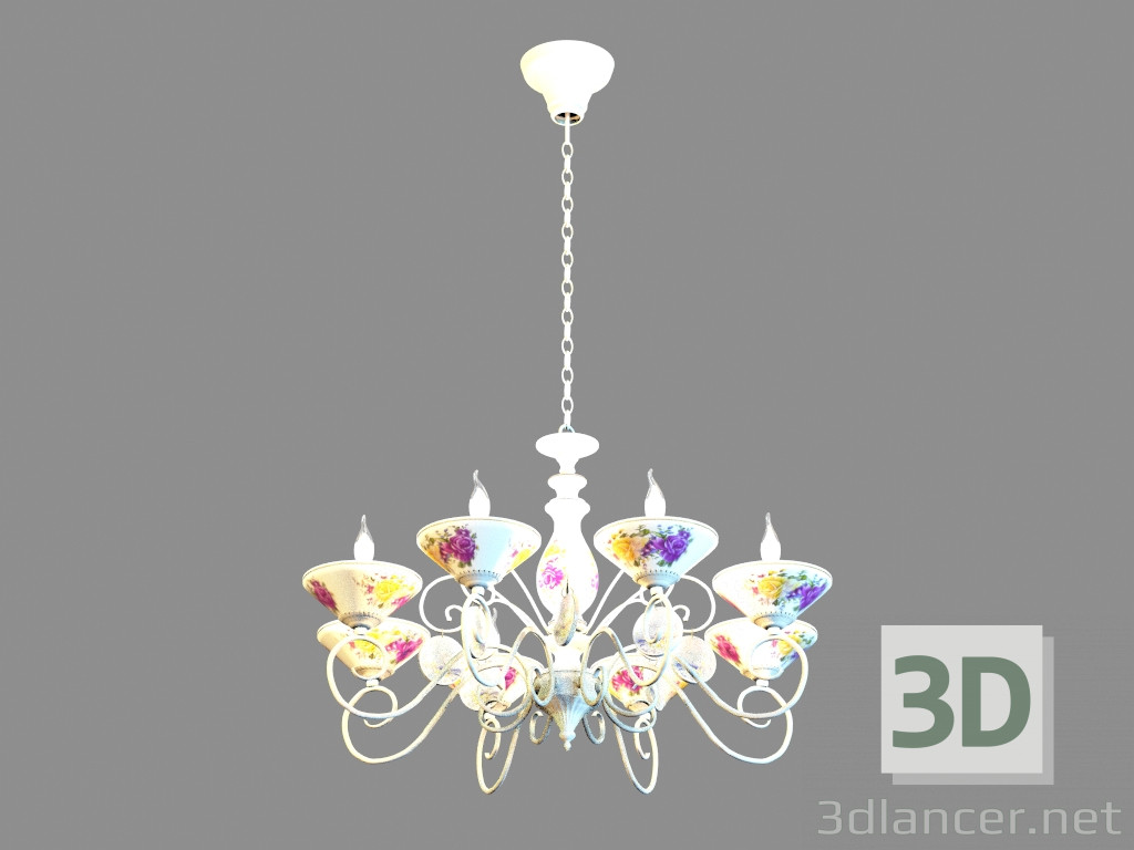 modello 3D Lampadario A2061LM-8WG - anteprima