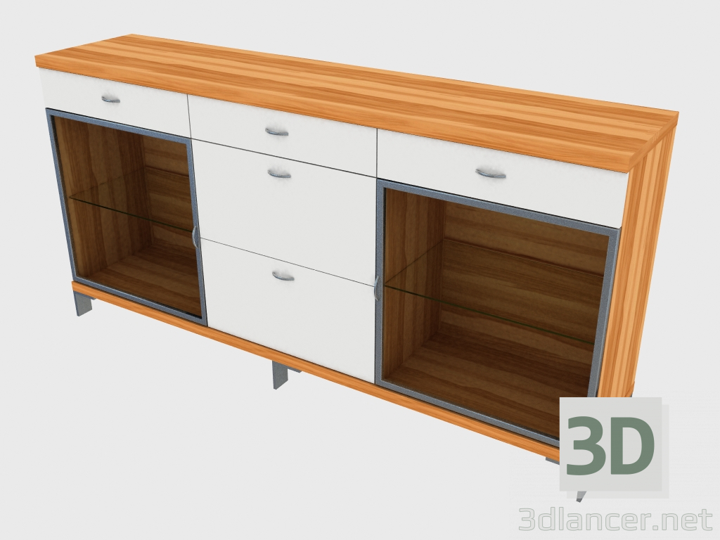 3d model Buffet de tres secciones (150-45-2) - vista previa