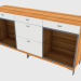 3d model Buffet de tres secciones (150-45-2) - vista previa