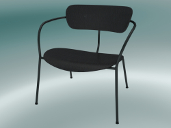 Chair Pavilion (AV5, H 70cm, 65x69cm, rovere laccato nero)