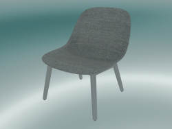 Silla con base de madera Fibra (Remix 133, Gris)