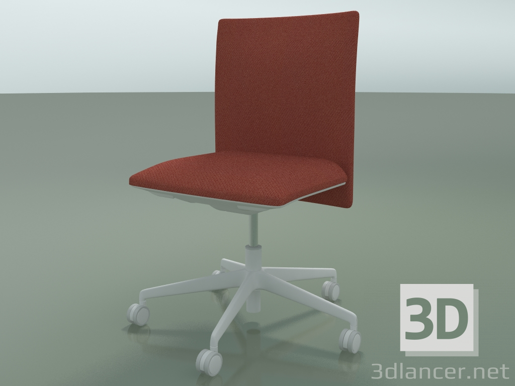 3d model Silla con respaldo bajo 6501 (5 ruedas, con acolchado extraíble, V12) - vista previa