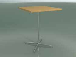 Table carrée 5570 (H 105,5 - 80x80 cm, Chêne naturel, LU1)