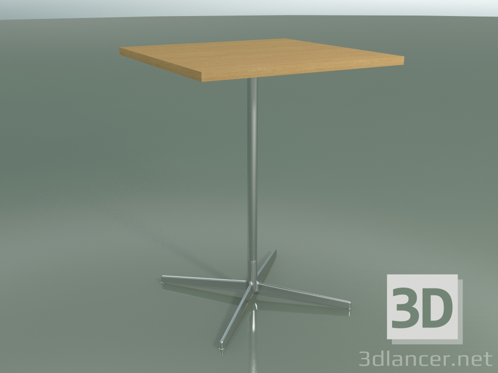 3D Modell Quadratischer Tisch 5570 (H 105,5 - 80 x 80 cm, natürliche Eiche, LU1) - Vorschau