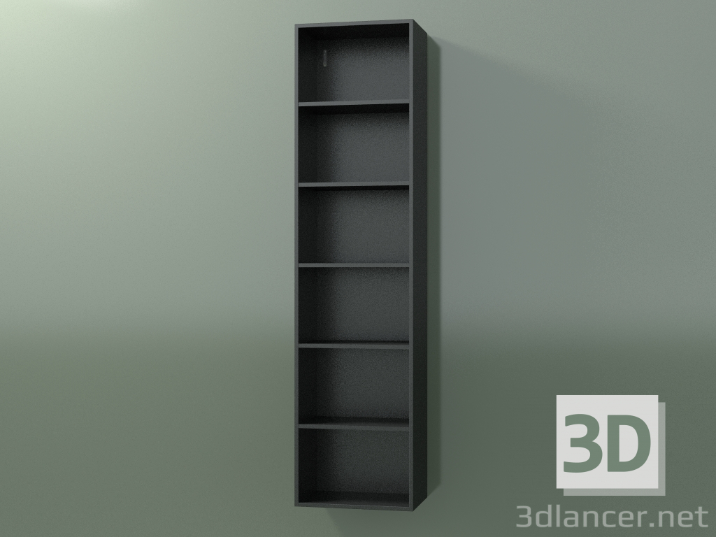 3d model Armario alto de pared (8DUBEC01, Deep Nocturne C38, L 36, P 24, H 144 cm) - vista previa