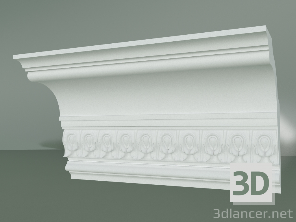 3D modeli KV017 süslemeli alçı korniş - önizleme