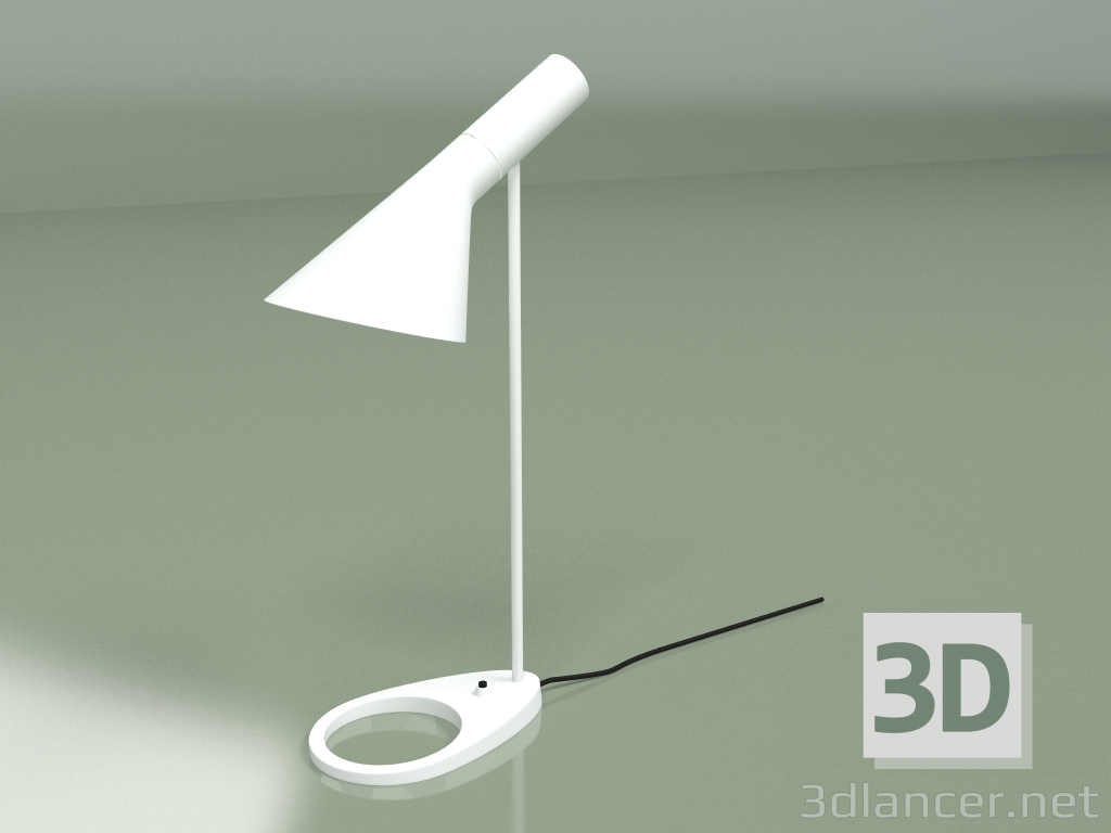 Modelo 3d Candeeiro de mesa AJ EB (branco) - preview