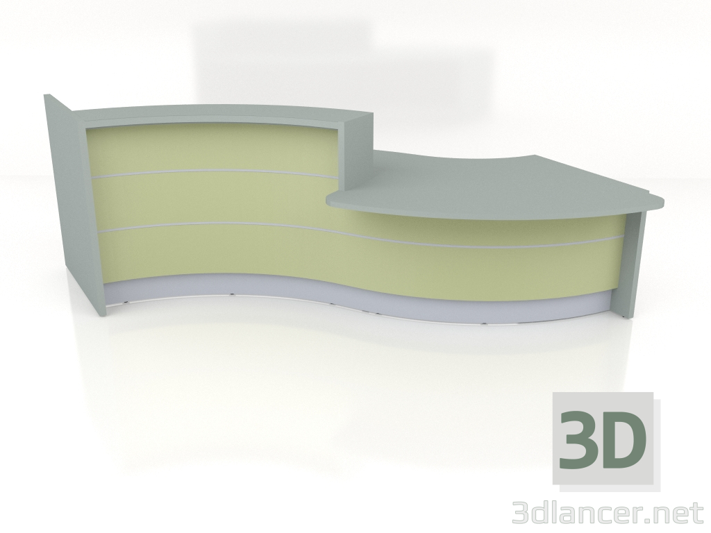 modello 3D Banco reception Valde LAV32L (3452x1502) - anteprima