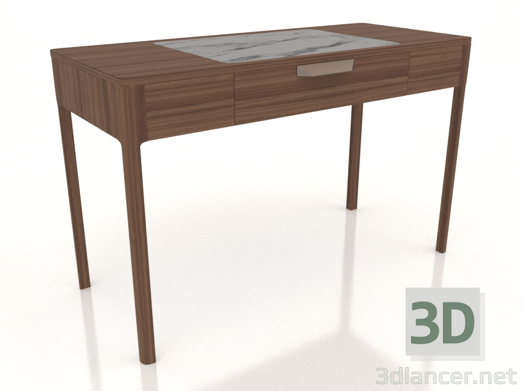 modèle 3D Bureau Stanford (noyer-marbre) - preview