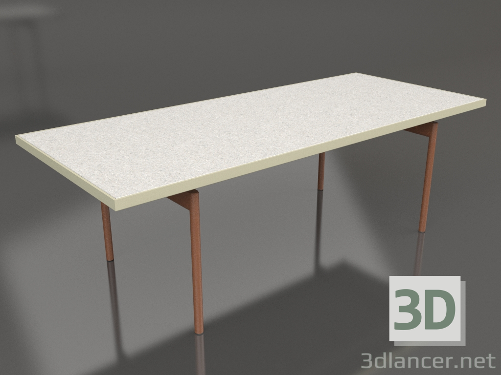 3D Modell Esstisch (Gold, DEKTON Sirocco) - Vorschau