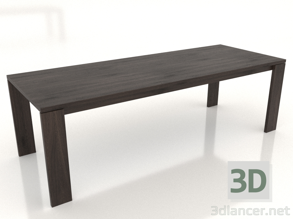 3D Modell Esstisch BLANK 2400x900x750 mm (dunkle Eiche) - Vorschau