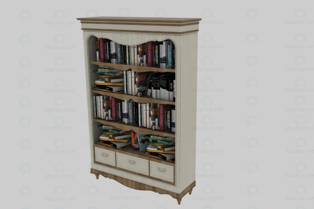 Modelo 3d Estante de livros - preview