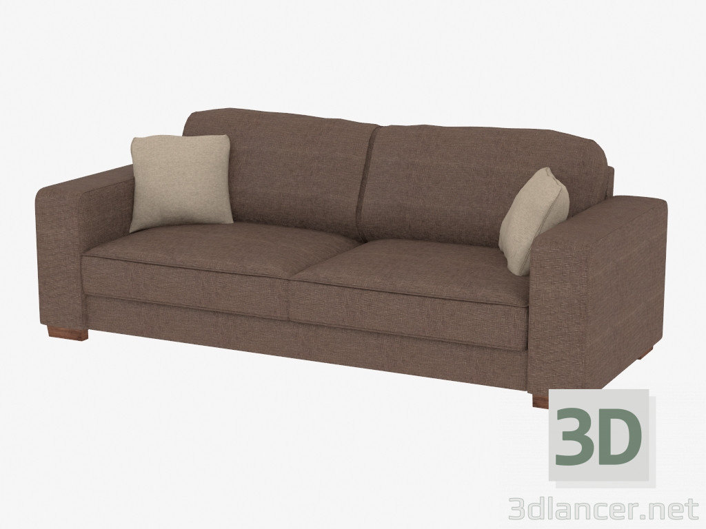 3d model Sofá moderno doble - vista previa