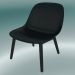 3d model Chair with wooden base Fiber (Black) - preview