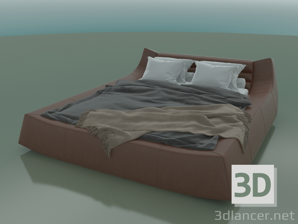 modello 3D Letto matrimoniale Dionigi sotto il materasso 1600 x 2000 (2360 x 2850 x 760, 236DI-285) - anteprima