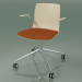 3d model Chair 5917 (on casters, with a pillow on the seat, with armrests, white birch) - preview