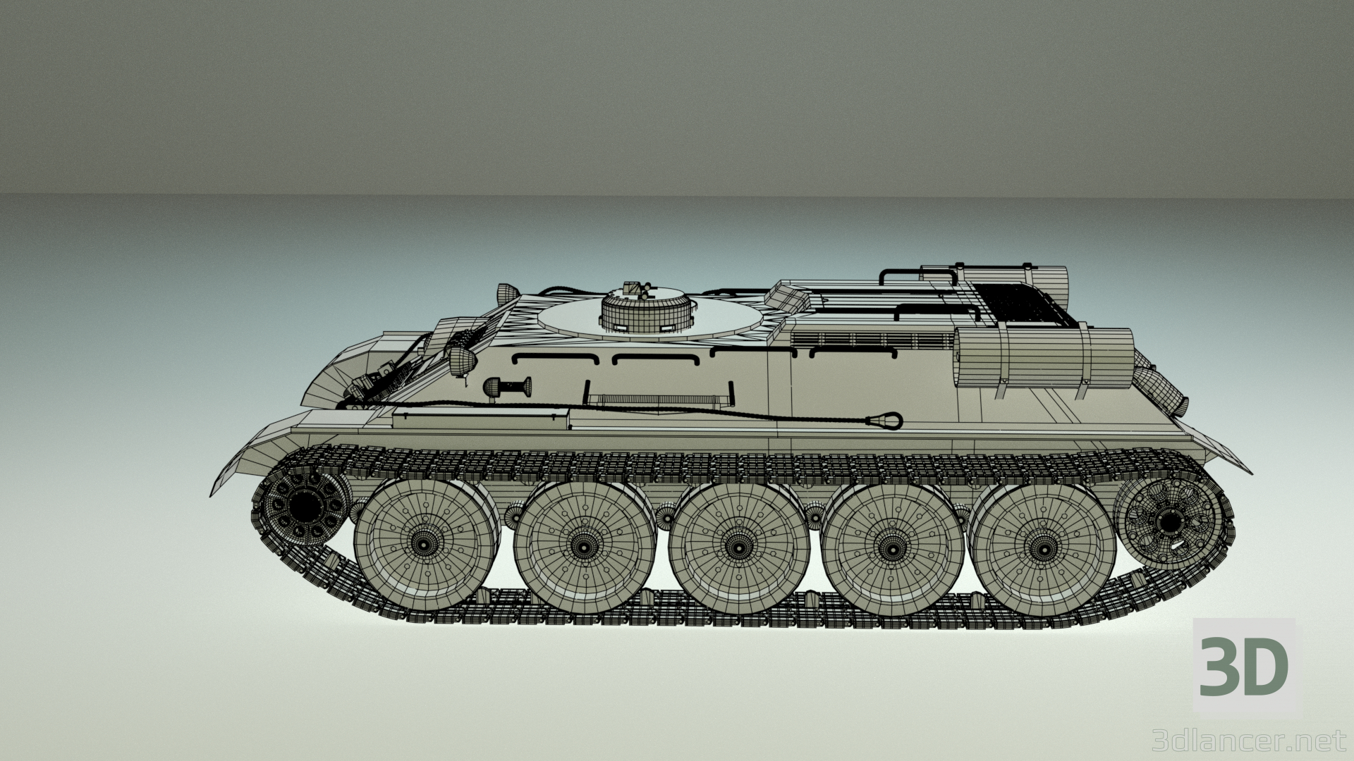 3d БРЕМ Т-34Т (Варіант 1) модель купити - зображення