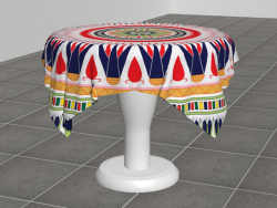 RUNDER ESSTISCH MIT TABLECLOTH