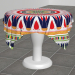 3d model ROUND DINING TABLE WITH TABLECLOTH - preview