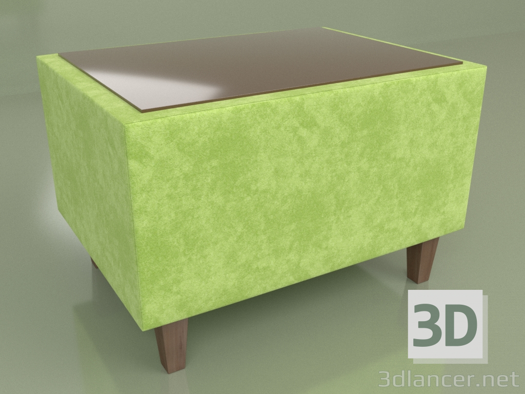 3d model Rectangular coffee table Cosmo (Green velvet) - preview