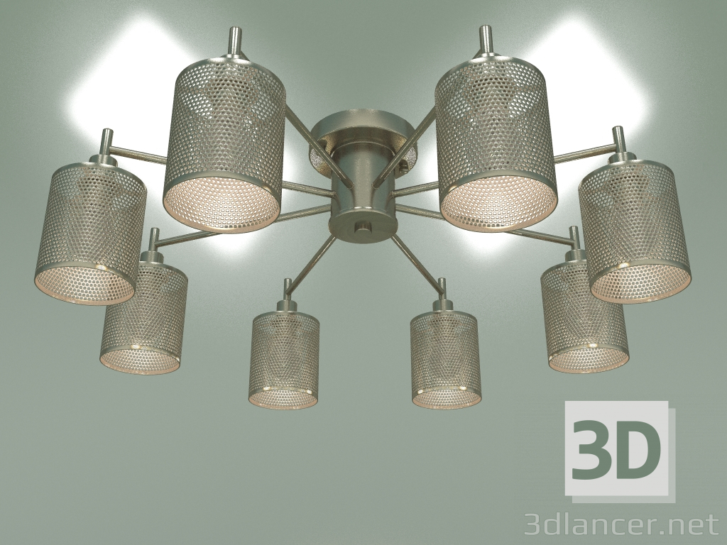 modello 3D Lampadario a soffitto Tela 70109-8 (bronzo antico) - anteprima