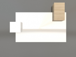 Miroir ZL 07 (817х568, bois blanc, blanc)